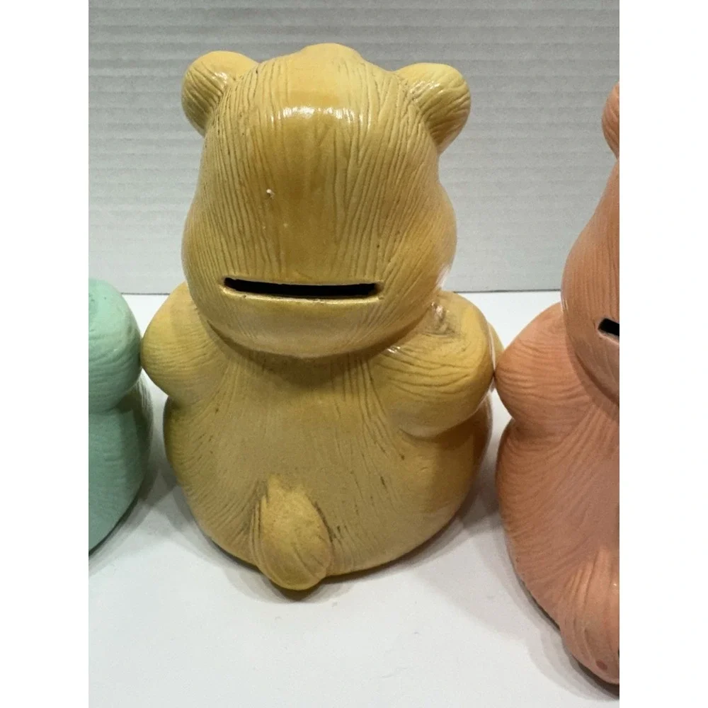 EUC Vintage (Lot Of 4) 1983 Care Bear Ceramic Coin Bank Piggy Banks 5